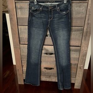 Slim bootcut Cowgirl jeans, thick stitch, sz 3/4, western jeans, cowboy jeans